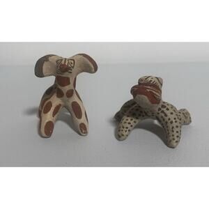 Terracotta Clay Statue hand painted (Lot 2) Mayan Mexican Art Small